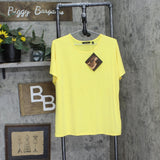 Global Chic By Iman LOT OF 2 City Chic Shirt Tee Necklace Navy Blue  / Yellow XL