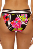 Trina Turk Womens Bougainvillea Reversible Hipster Swim Bottom Black Multi 12