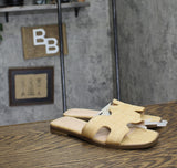 A New Day Womens Nina Raffia H-Band Slide Sandals 92244961 Beige Brown 7.5M