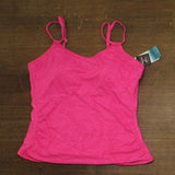 Swim Solutions Paisley-Print Tunnel Tankini Swim Top Paisley Jaquard Pink 16