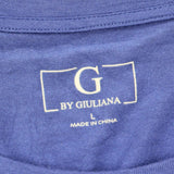 G By Giuliana Fit and Flare Tee with Seaming 689669 Dazzling Blue Large