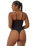 Maidenform Womens Firm Control Tummy Shaping Multiway Thong Bodysuit Black 2XL