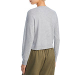 Aqua Womens Button Front Sweater Cashmere V-Neck Cardigan V10337 Light Gray XL