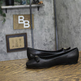 Kate Spade New York Womens Deco Bow Smooth Leather Ballet Flats KM817 Black 7B