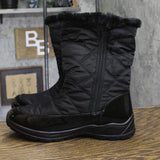 Easy Street Womens Cuddle Waterproof Quilted Boot CUDDL Black 11M
