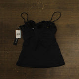 La Blanca Womens Island Goddess Ruffled Bandeau Tankini Swimsuit Top Black 8