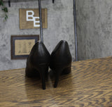 On 34th Womens Jeules Pointed-Toe Slip On Heels 10018690100 Black Leather 10M