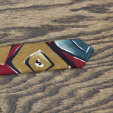 Ted Lapidus Mens 100% Silk 3 1/2" Italy Necktie Blue Multi One Size