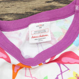 Hanna Andersson Girls Knit 2-Piece Shirt Pants Pajama Sleep Set White Multi 8