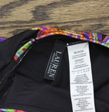 Lauren Ralph Lauren Ring Halter One-Piece Swimsuit Bordado Paisley Black Multi 4
