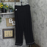 State of Day Womens Ribbed Piper Pajama Pants Black 3X