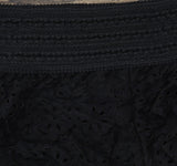 American Rag Cie Tiered Laser-Cut Faux-Suede Cropped Shorts Classic Black M