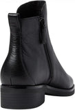 Cole Haan Black Padded River Block Heel Zip-Up Leather Booties Black Leather 8B