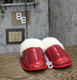 Auden Womens Rae Sequin Scuff Slippers 91639271 Red L (9/10)