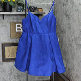 B. Darlin Plus Rhinestone V-Neck Cocktail and Party Dress 8018921 Royal Blue 16W