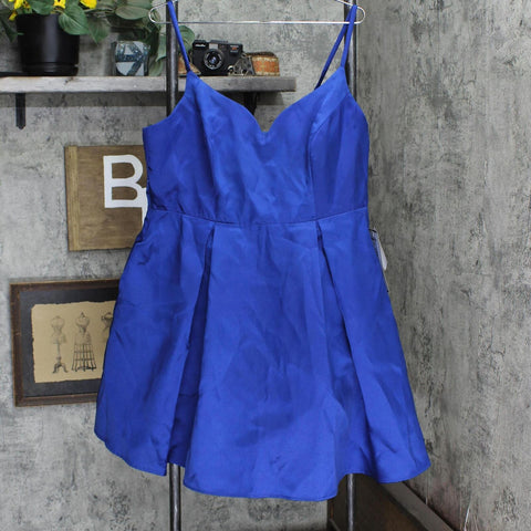 B. Darlin Plus Rhinestone V-Neck Cocktail and Party Dress 8018921 Royal Blue 16W