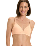 Auden Womens Luxe Stretch Wirefree Plunge Bra 94266692 Pearl Tan Brown 36B