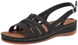Easy Street Womens Kehlani Wedge Sandal KEHLN Black 9M