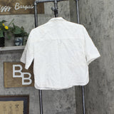 Blue Island Womens Cover Up Cotton Shirt 734-628 Ivory Off White M