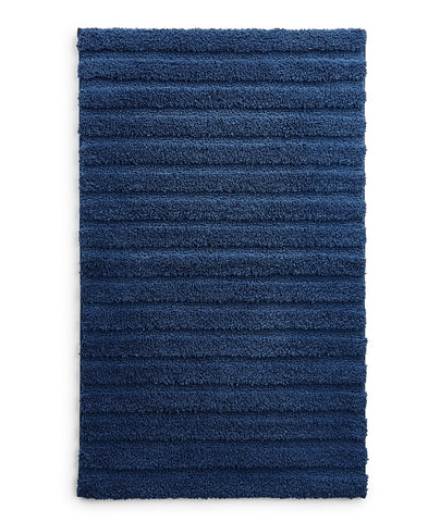 Charter Club Signature Bath Rug Mat Plush Anti-Microbial Navy Blue 21x34