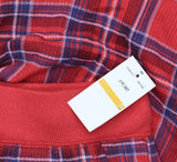 Gap Body Womens Ribbed Holiday Jogger Pajama Pants G1249XLLMA Red Plaid S