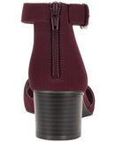 Style & Co. Two Piece Stacked Heel Dress Pumps Berry Microsuede Purple 8.5M