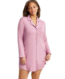 State of Day Womens Notched-Collar Sleepshirt 100180154MS Mauve Orchid Purple L