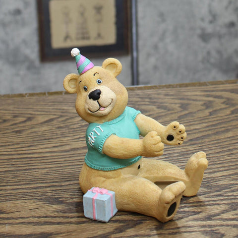 Honey Bee Vintage Card Cuddlers Party Time Bear Greeting Card Figurine Display