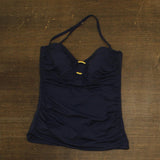 Bleu by Rod Beattie Bandeau Tankini Swim Top with Removable Strap Navy Blue 8