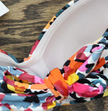 Anne Cole Twisted Bandeau Bikini Top 25MT10113 Blue Multi S