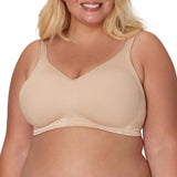Playtex Womens 18 Hour Back & Side Smoothing Wireless Bra Nude Brown 40DDD