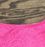 Swim Solutions Paisley-Print Tunnel Tankini Top 807098 Paisley Jaquard Pink 14