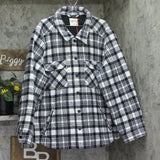 Woolrich X TGT Pattern Quilted Snap Closure Jacket Shacket Black / White 2XL