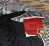 Elie Balleh Big Boys Slim Fit Blazer Suit Jacket Coat Cayenne Gray Plaid 6