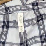 Wild Fable Flannel Wide-Leg Mid-Rise Elastic Waist Pajama Pants Plaid Blue 2X