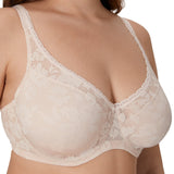 Bali Passion for Comfort Smooth Lace Bra Womens DF6590 Sandshell Brown 42C