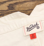 Woolrich X TGT Mid-Rise Barrel Leg Cargo Denim Jeans 94611356 Cream Off White 16