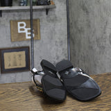 Guess Womens Strap Rainey Flat Sandal GWRAINEY Black 6.5M