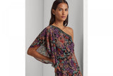 Lauren Ralph Lauren Floral Crinkle Georgette Dress 253881985001 Black Multi 10