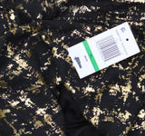 MSK Petite Sleeveless Tiered Mock Neck Metallic Maxi Dress Black / Gold LP