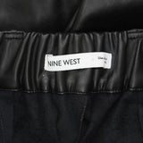 Nine West Womens Faux Leather Slim Ankle Belted Pants 166119574db4a7 Black XL