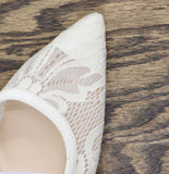 A New Day Womens Milan Slingback Pumps Lace 93708032 Cream Off White 7M