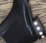 On 34th Womens Jeovana Pearl Chelsea Booties 10019682400 Black Smooth 5.5M