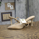 A New Day Sonia Rhinestone Pointed Toe Heels 94567885 Beige Brown 11M