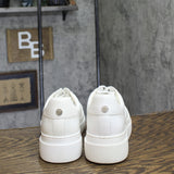 Steve Madden Faux Leather Lifestyle Casual Low Top Lace Sneaker White 9.5M