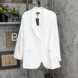 DG2 Womens Gabardine 1 Button  Blazer Jacket 648275 Ivory 3X