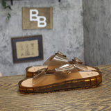 Shade & Shore Gemma Jelly Slide Sandals 94748342 Tan Brown 7M