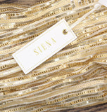 Siena Womens Sequined Spaghetti Strap Sweetheart Neck Midi Dress Gold Yellow 8