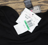 Polly & Esther Juniors Solid Scoop-Neck Skimmer Top Black L