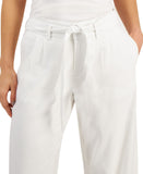 Charter Club Womens Lush Garden Belted Cropped Pants 100144377MS Bright White 10